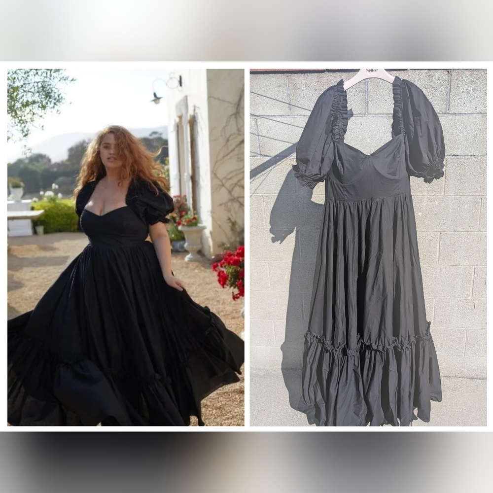 Selkie Caviar Ritz Black Gown Plus Size 3X